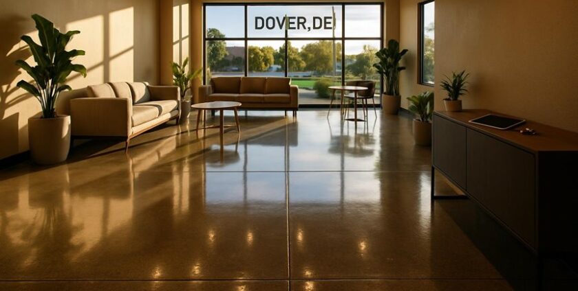 Modern office lobby in Dover, Delaware
